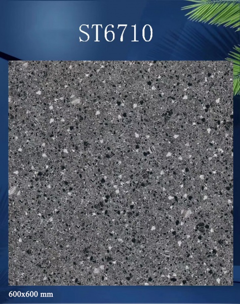 ST6710A Rustic Grey terrazzo Porcelain Tiles for Indoor Flooring