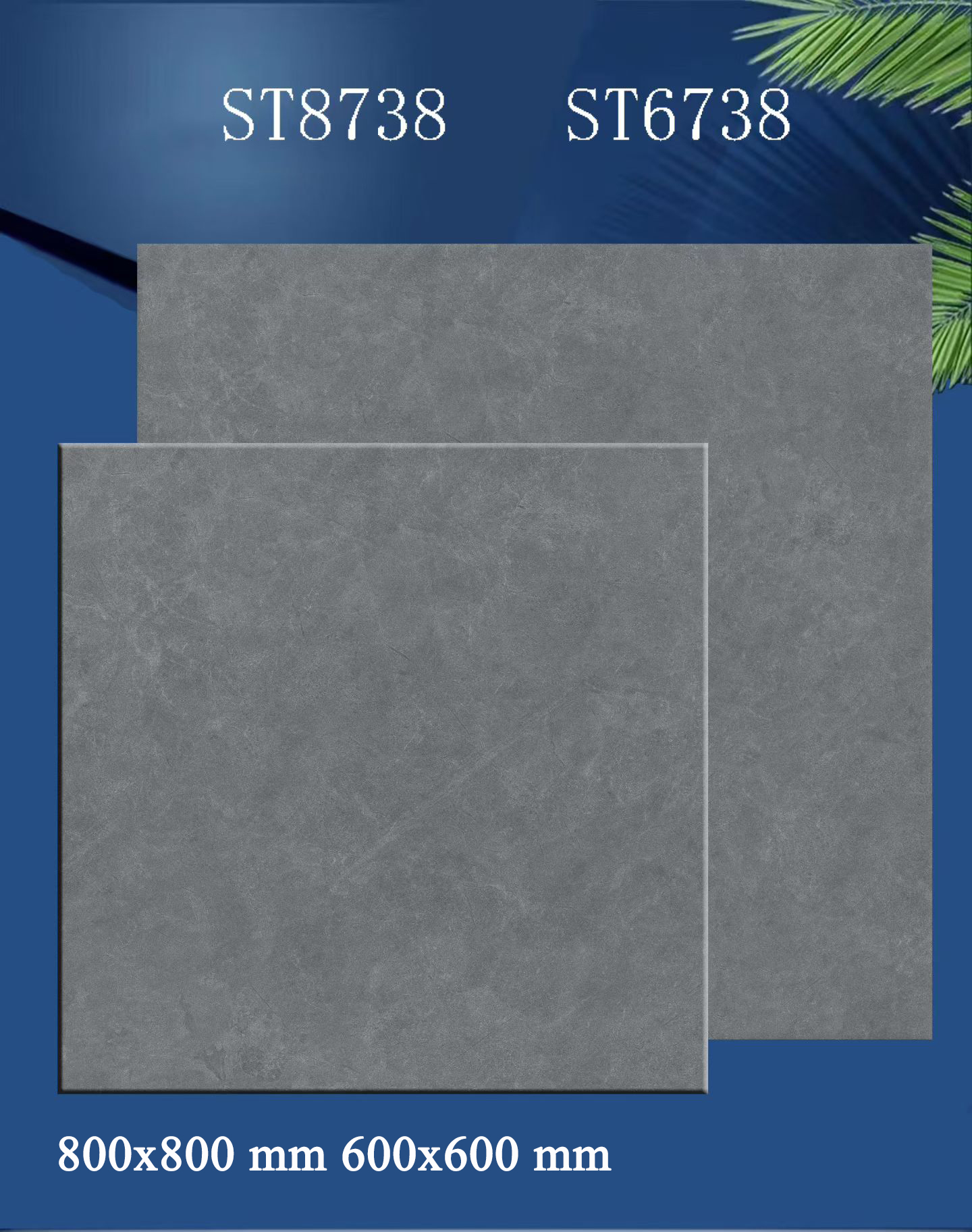 ST6738 Rustic Grey Mable Porcelain Tiles for Indoor Flooring