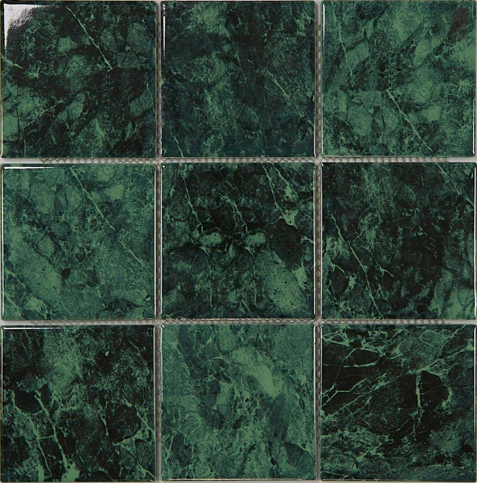 P97M12 Stone-Look Mesh-Mounted Ceramic Mosaic Tile