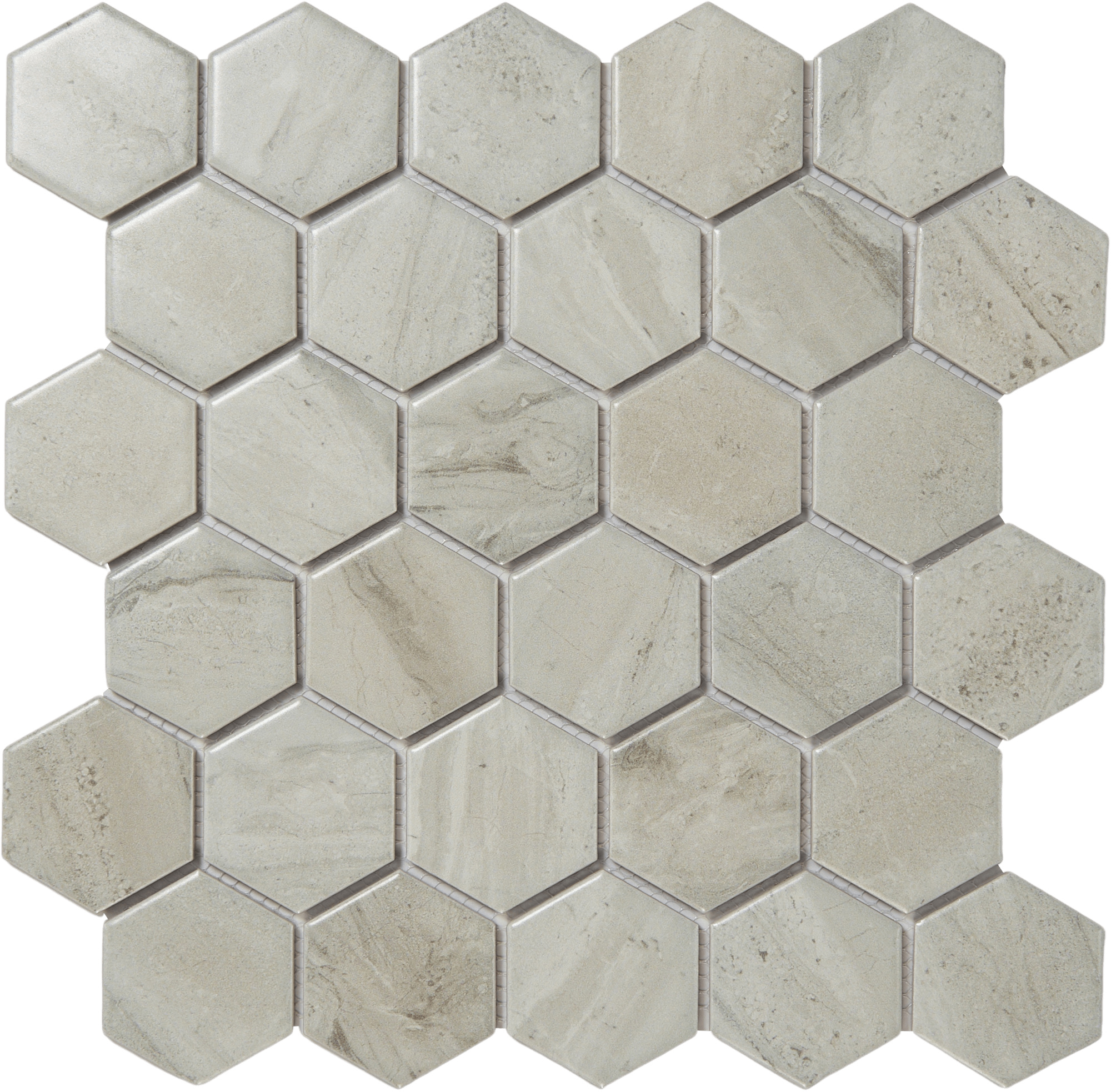 P5903AB Hexgonal Modern Decorative Porcelain Mosaic Tile for Bathroom & Kitchen