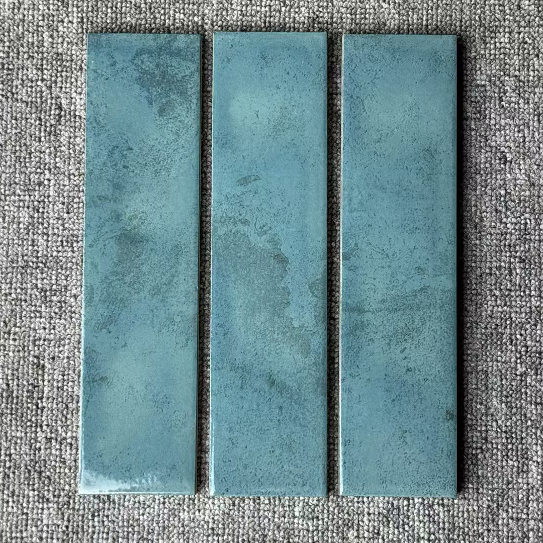 24613# Teal Blue Handcrafted Glazed Subway Tile