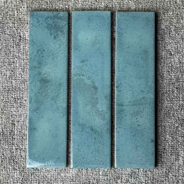 24613# Teal Blue Handcrafted Glazed Subway Tile