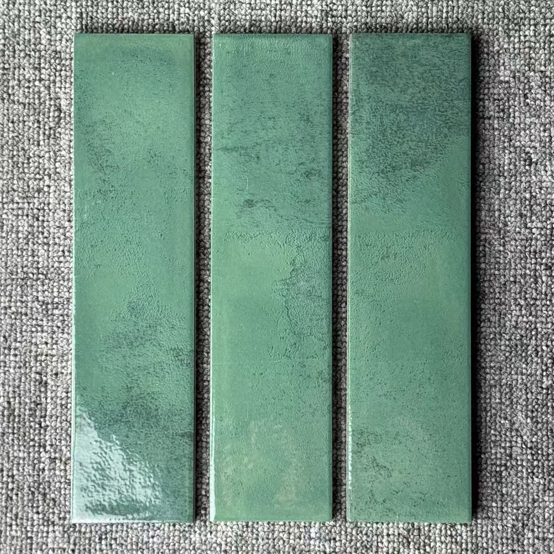 24612# Green Hand-Glazed Decorative Tile