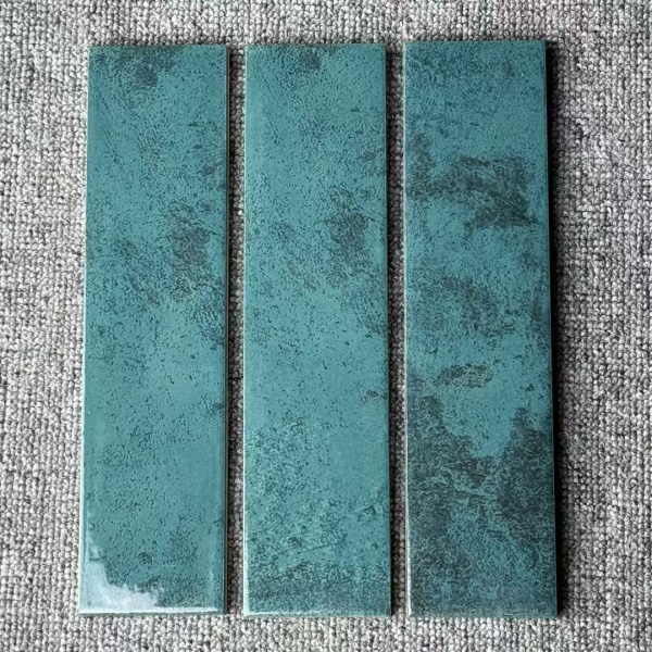 24615# Teal Blue Handcrafted Glazed Subway Tile