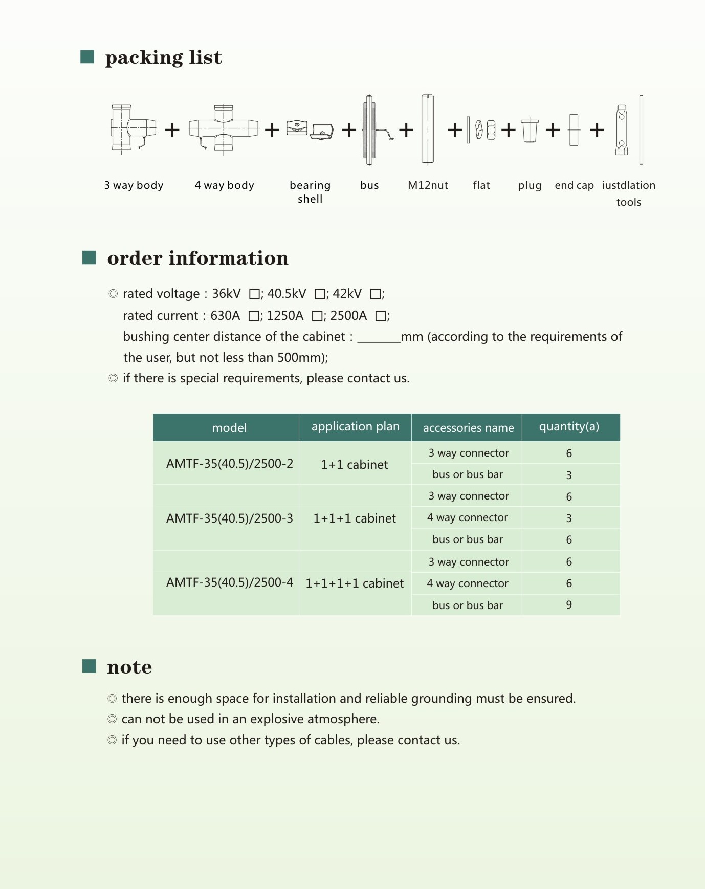 AMTF-33/35 Screened Bus Bar Extension System-2