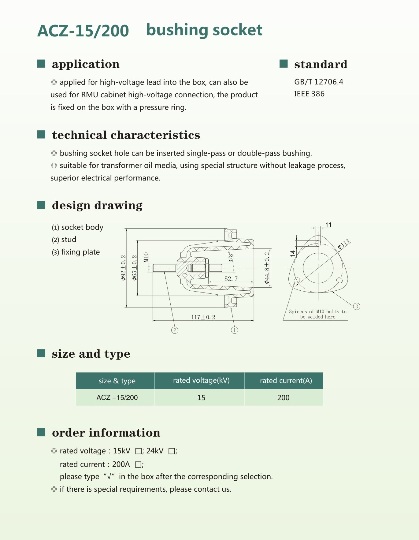 Premium ACZ-15/200 Bushing Socket Innovation