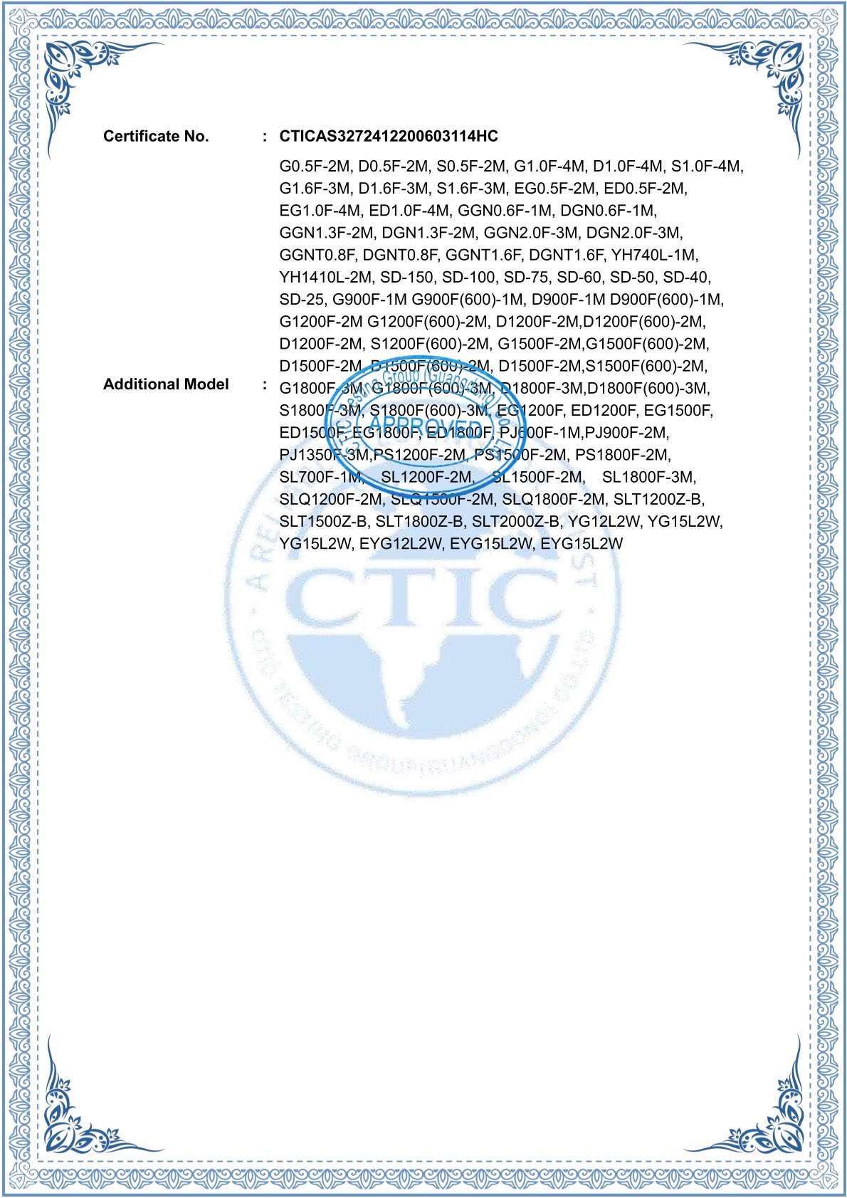 Certification