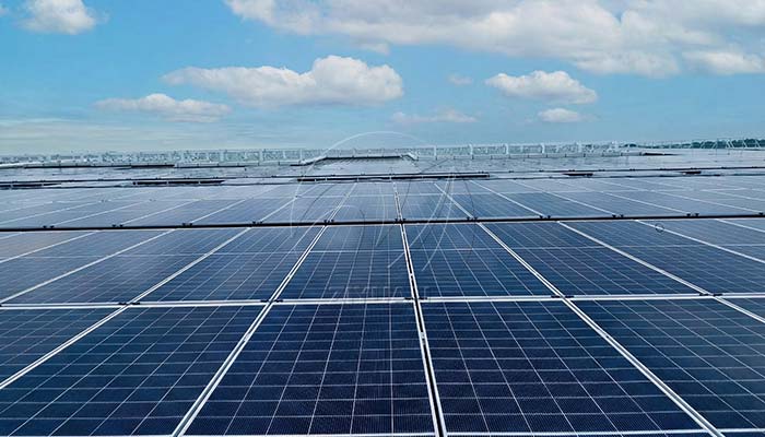 Actual Ziyuan Solar industrial rooftop project in Vietnam - May 2024 High Density Installation