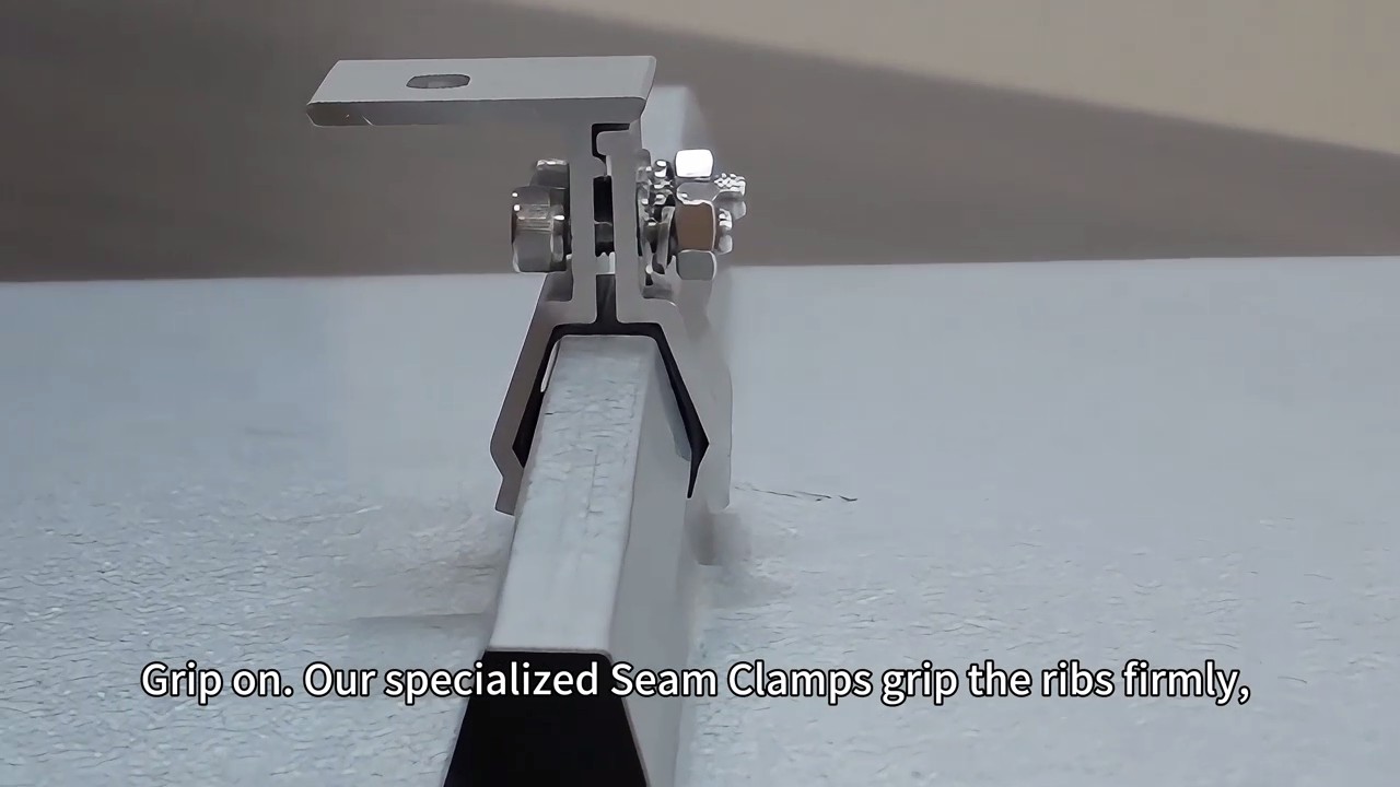 Installing high-strength aluminum Ziyuan seam clamps with specified torque for 25-year leak-free roof integrity