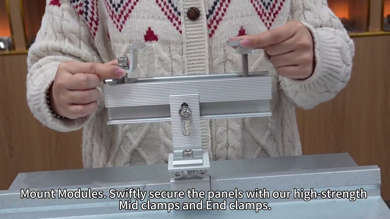 Securing 700W+ modules with high-strength clamps certified for 2400 Pa wind uplift and 5400 Pa snow load