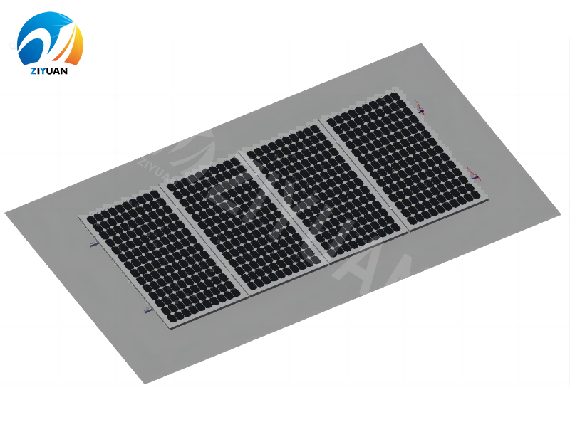 Flat Metal Roof Mounting Structure