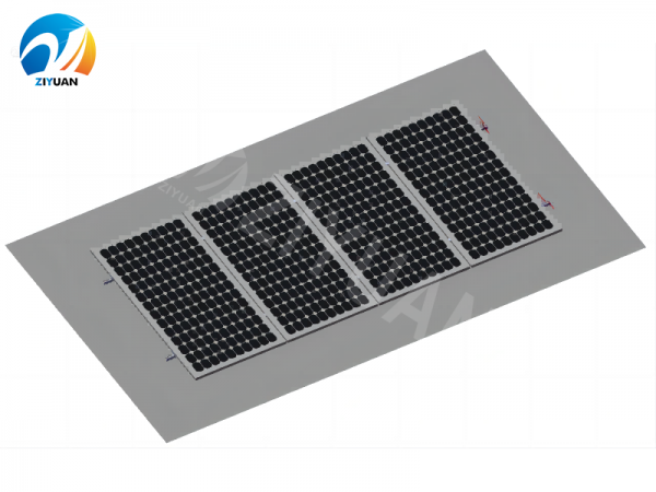 Flat Metal Roof Mounting Structure