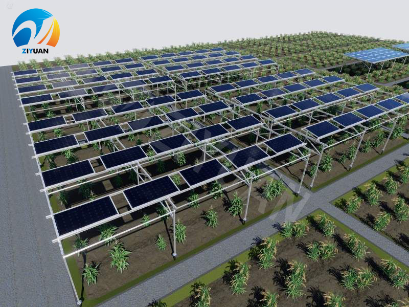Agricultural solar mounting structures 01