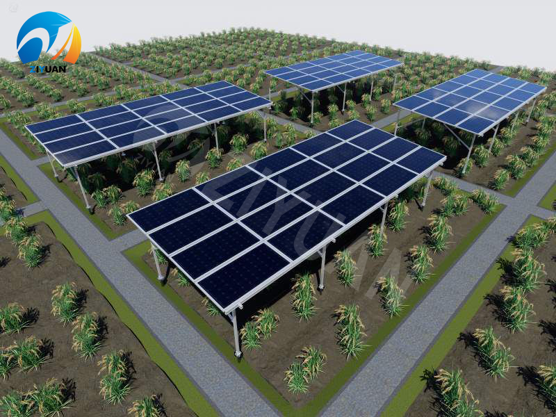 Agricultural solar mounting structures 01