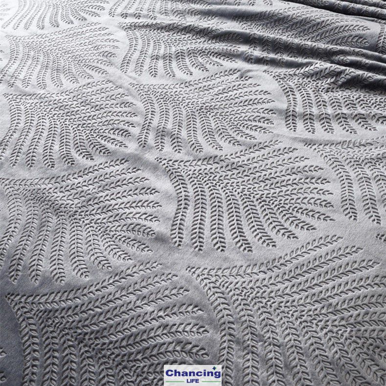 Soft Flannel Embossed Throw Blanket, Solid Color Super Soft Cozy Plush Elegant Throw