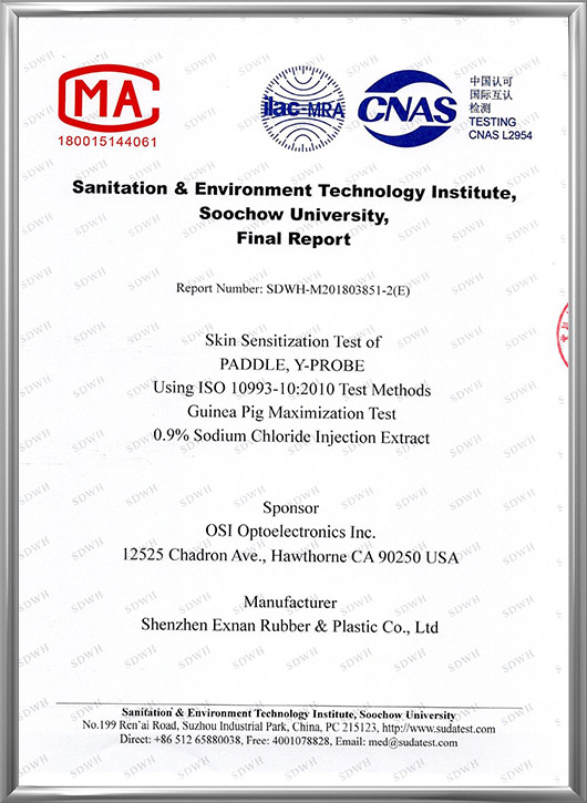Skin sensitization test in guinea pigs using the maximization method with 0.9% sodium chloride injec