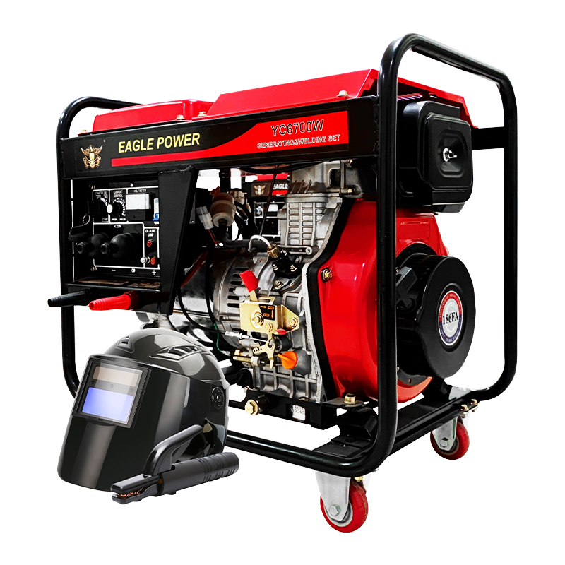 5KW open-frame type-air cooled diesel generator&welding machine-YC6700EW