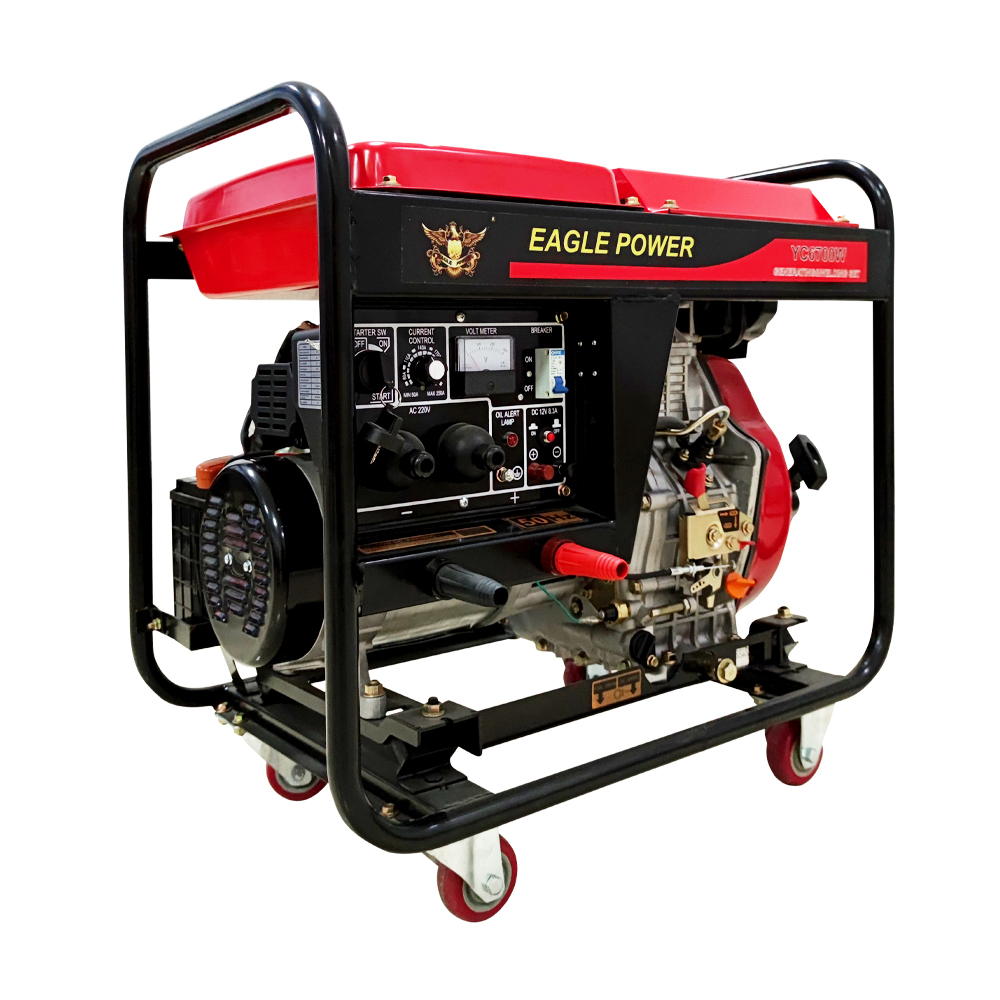 5KW open-frame type-air cooled diesel generator&welding machine-YC6700EW