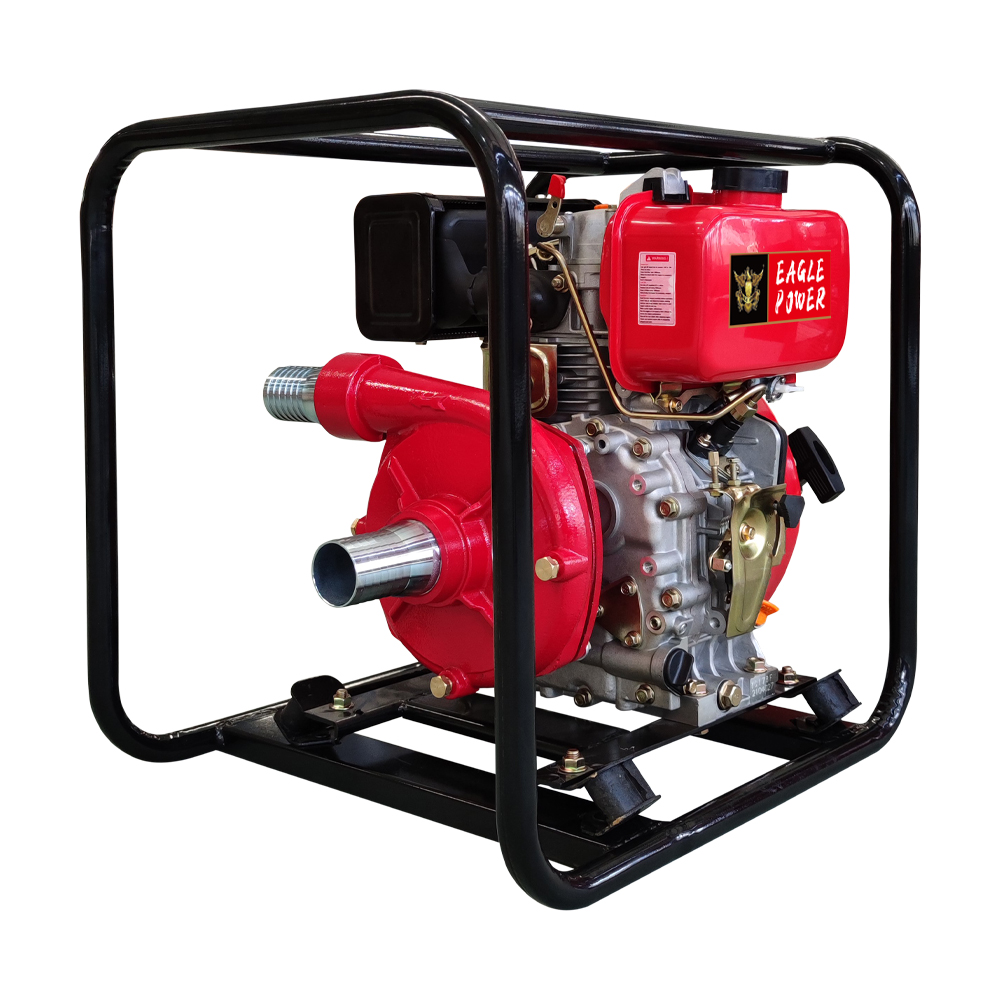 YC50HP-diesel iron cast-high pressure pump-handle start-2 inch