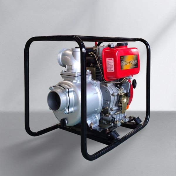 YC100P-diesel water pump-aluminium type-handle start-4 inch