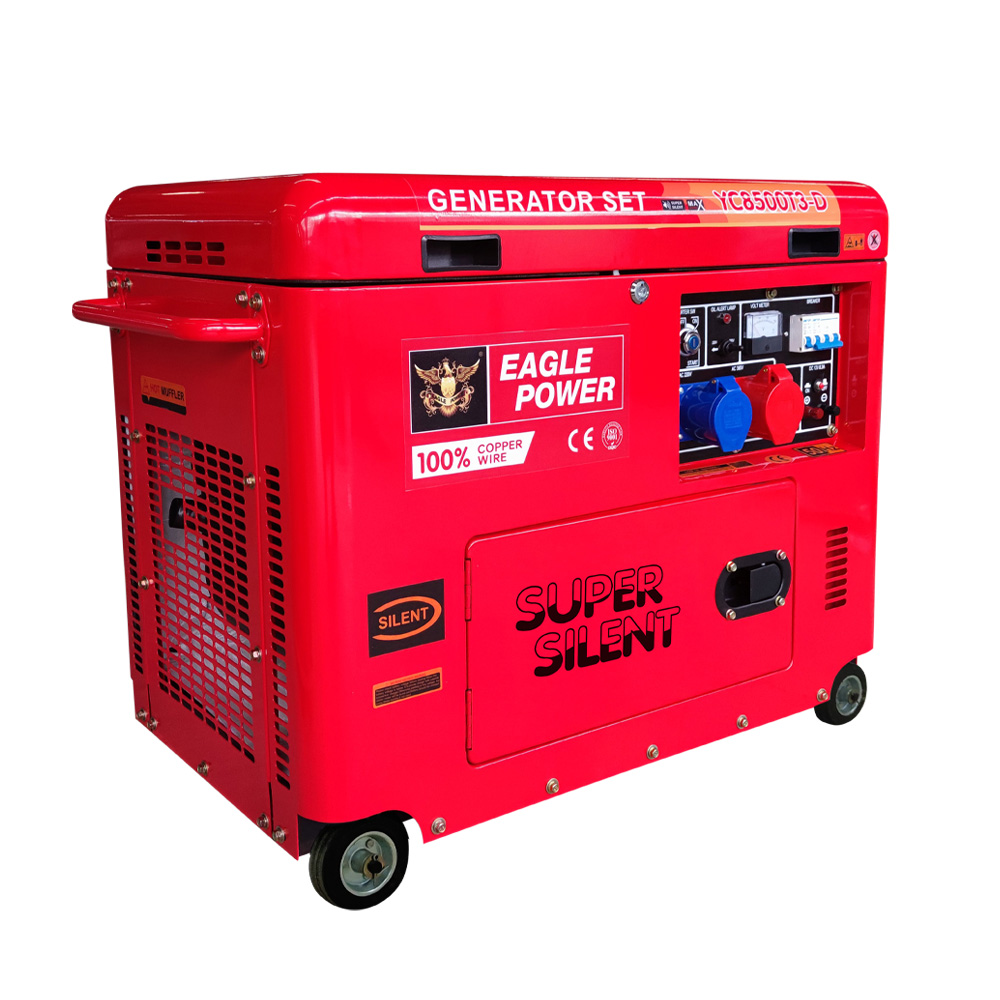 7KW silent type （refrigerator model） - Air cooled diesel generator set -YC8500T3-D