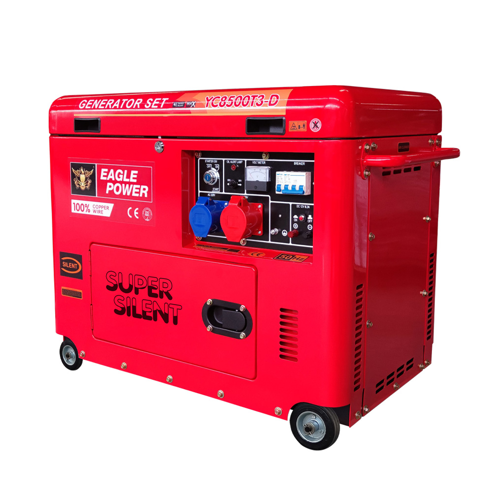 7KW silent type （refrigerator model） - Air cooled diesel generator set -YC8500T3-D