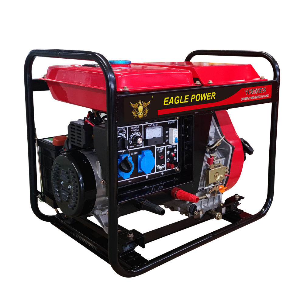7KW open-frame model - air cooled diesel generator & electric welding machine -YC8500EW