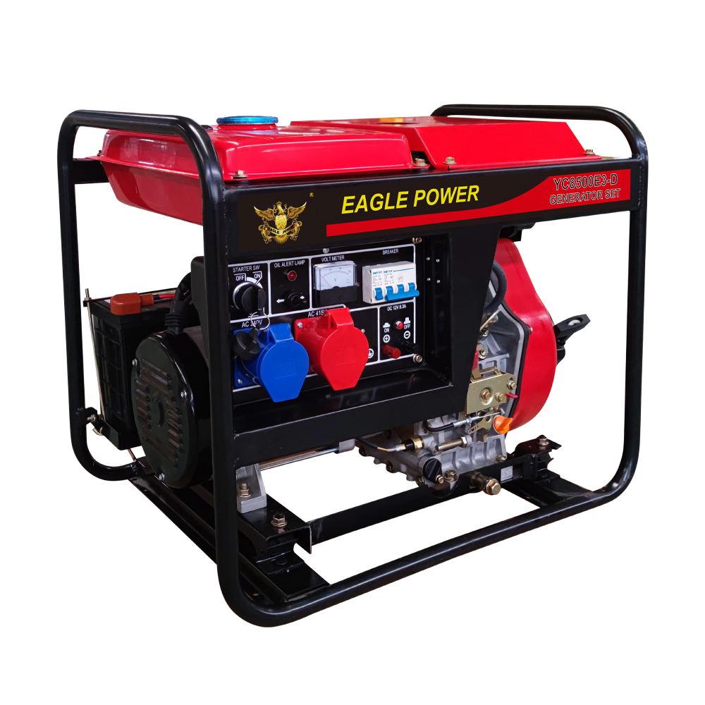 7KW open-frame model - Air cooled diesel generator set -YC8500E3-D