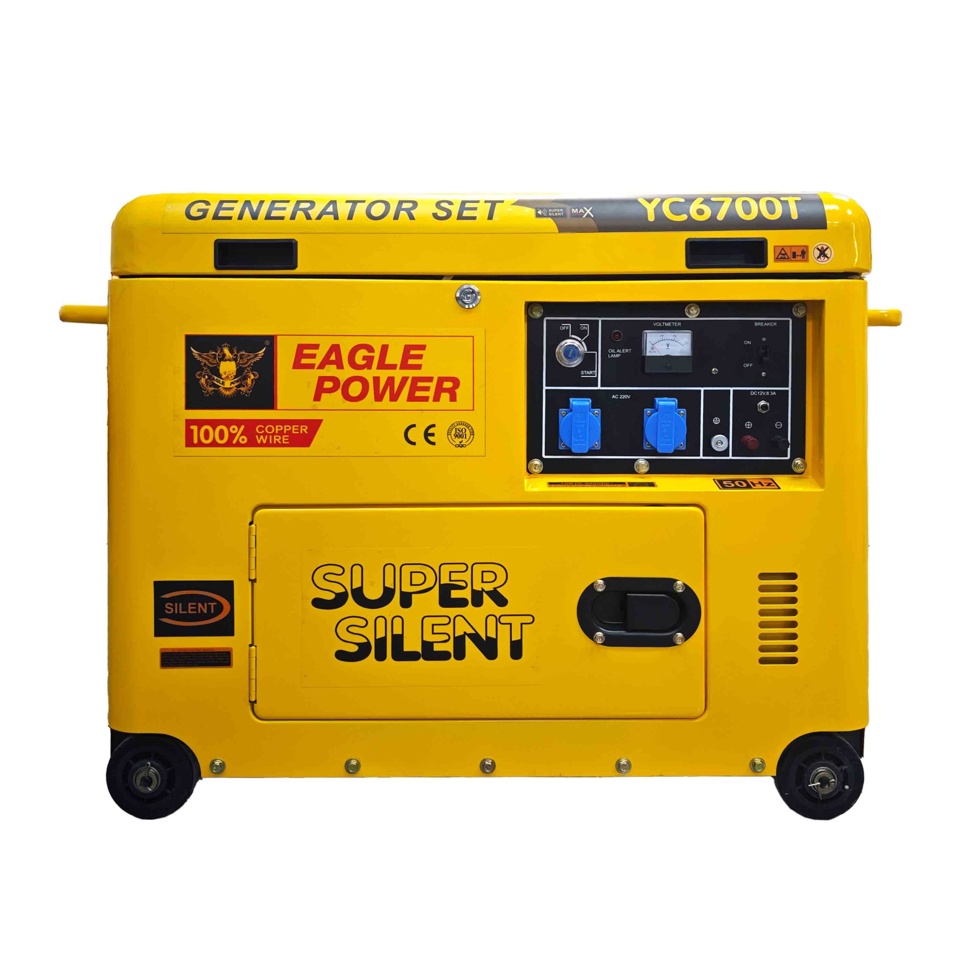 5KW silent diesel generator（fridge type）-air cooled diesel generator set-YC6700T