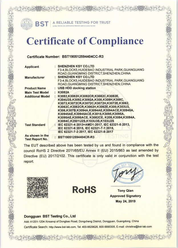 RoHS certification
