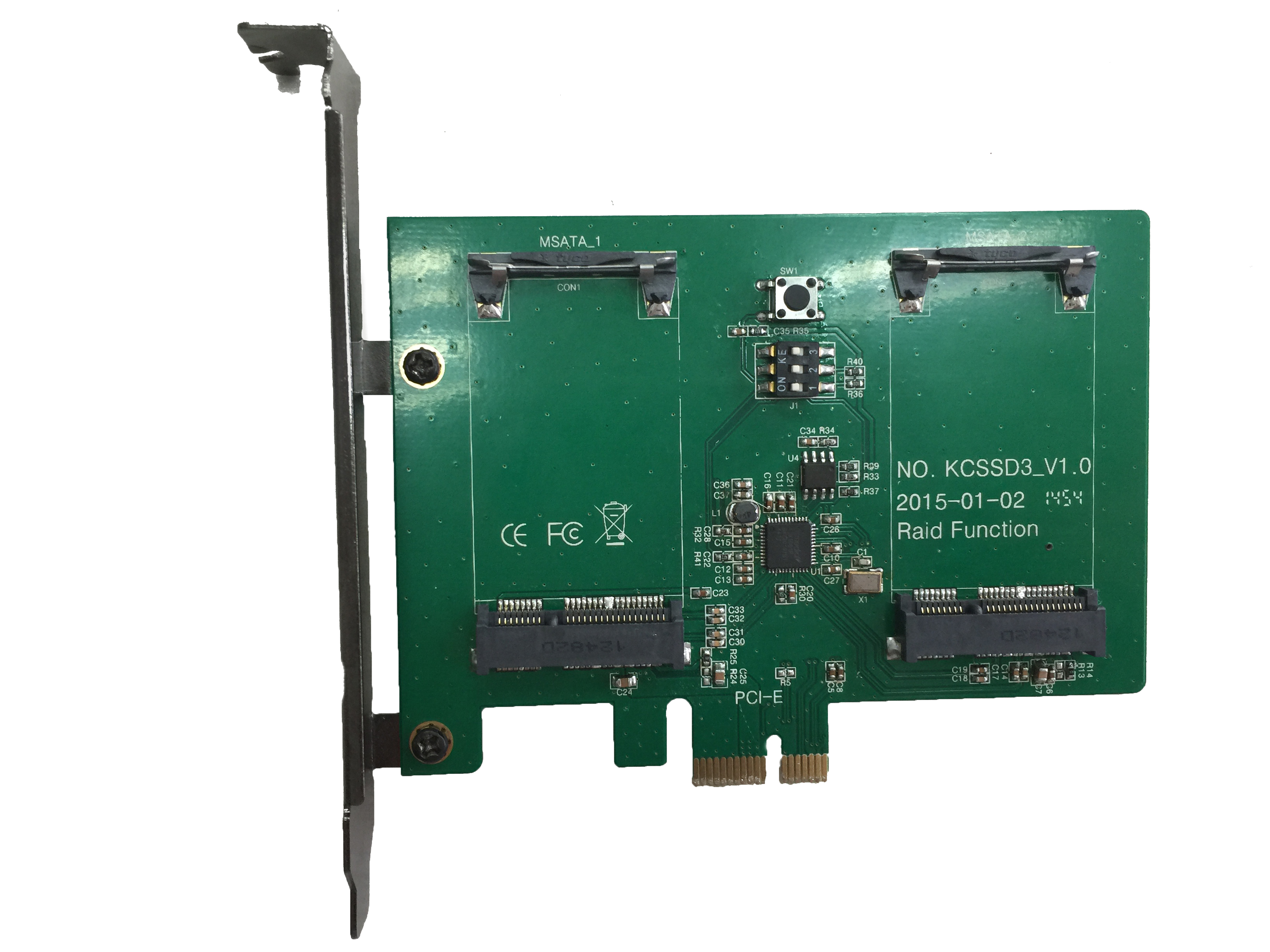 KCSSD3 PCIe 2.0X1 to mSATA Adapter Card