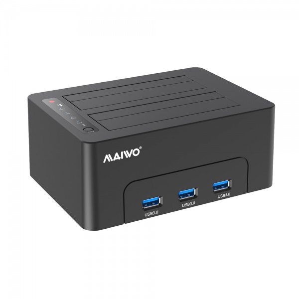 MAIWO K3082H 2.5''/3.5'' USB3.0 dual bay docking with 3ports USB3.0 HUB