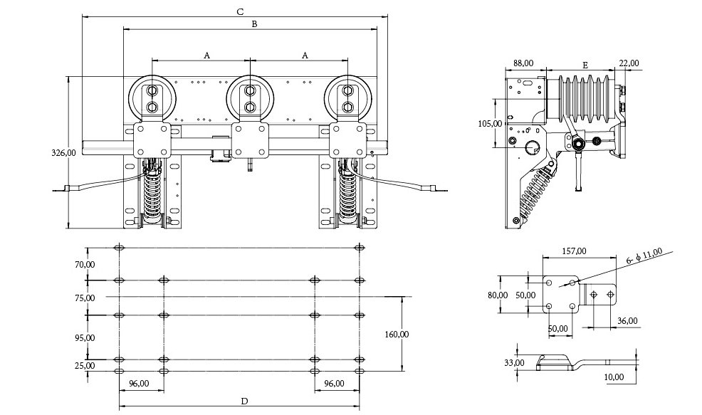 Indoor high voltage AC grounding switch JN15 12KV 40.5KA for switchgear from JUCRO Electric