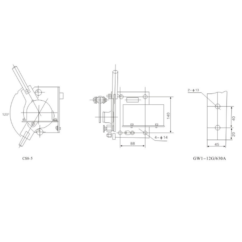 Outdoor HV disconnecting switch GW 1 series 