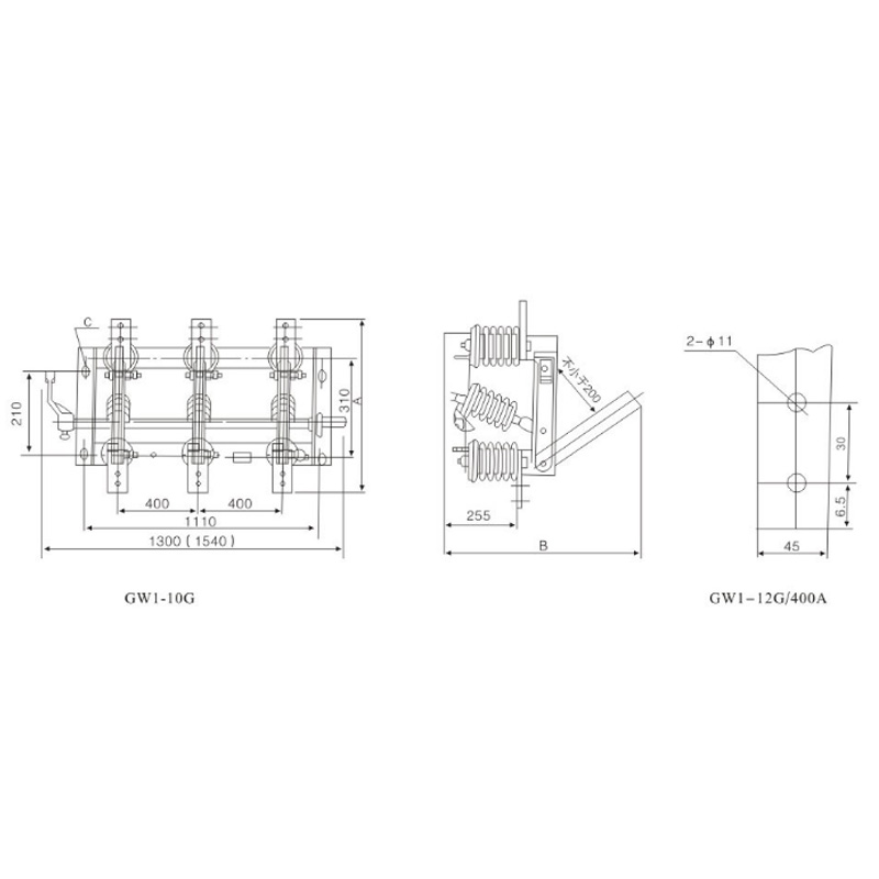 Outdoor HV disconnecting switch GW 1 series 