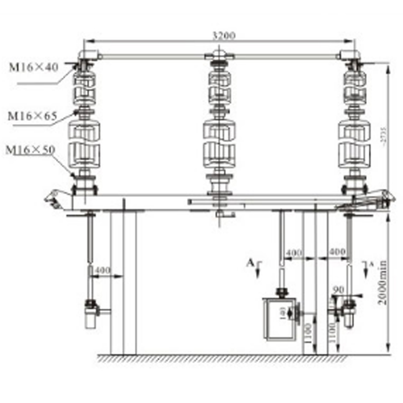 Outdoor HV disconnecting switch GW7-252
