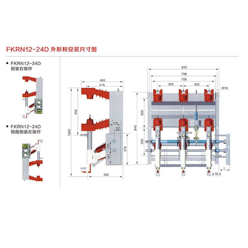 High pressure gas pressure load break switch FKRN12-24D