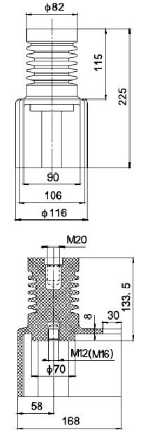 12KV conjoined insulator  from JUCRO Electric