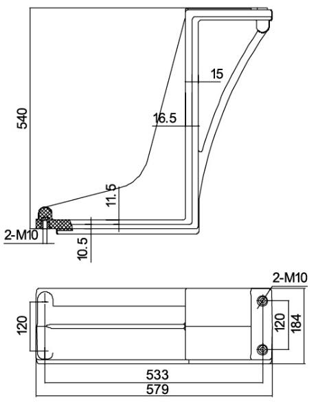 Bent board 3AV3 BTB-35J/180 from JUCRO Electric