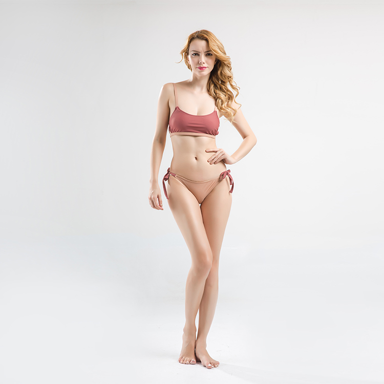 Damen Damen Bikini Cross Bandeau Bikiniset