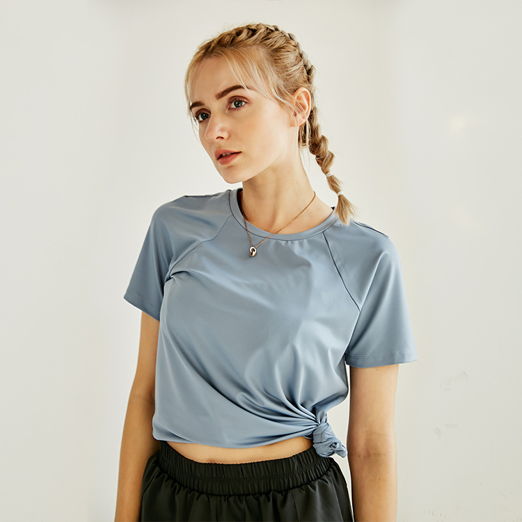 Short Sleeve Casual Loose Fit Workout Running Fitness Gym Yoga Sports T Shirt Tops for Women Reg