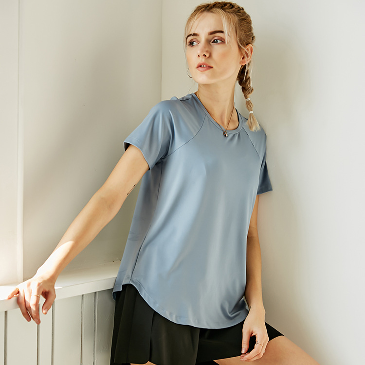 Short Sleeve Casual Loose Fit Workout Running Fitness Gym Yoga Sports T Shirt Tops for Women Reg