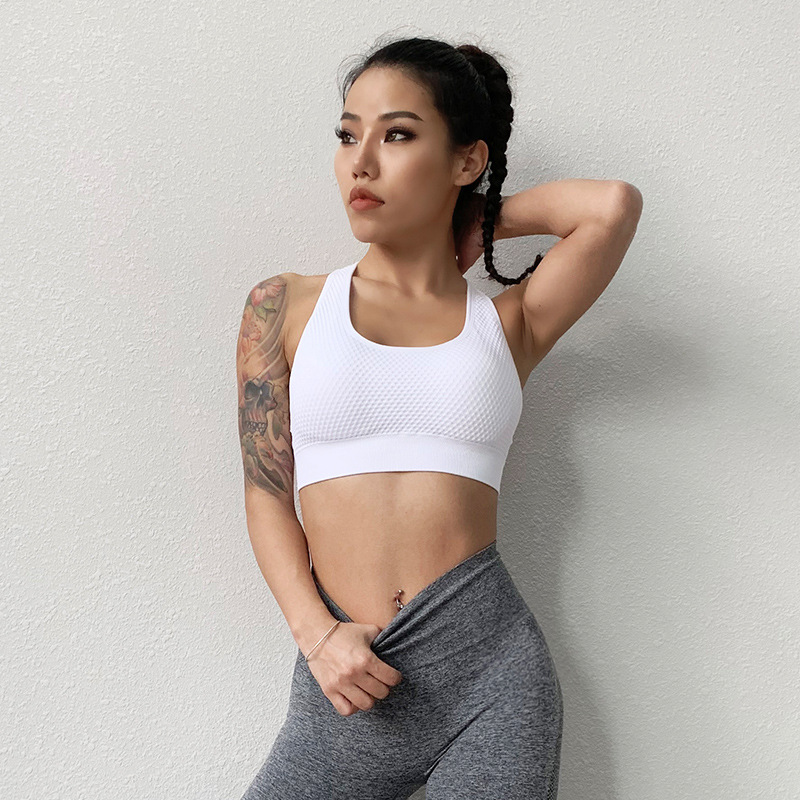 Yoga bra high strength shockproof support running sports underwear