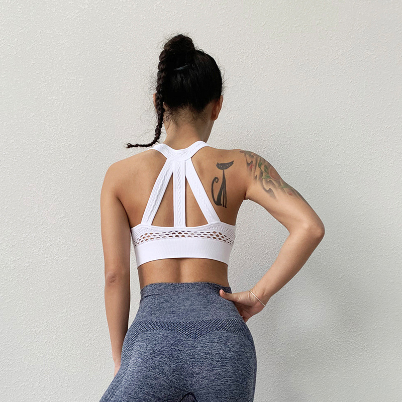 Yoga bra high strength shockproof support running sports underwear