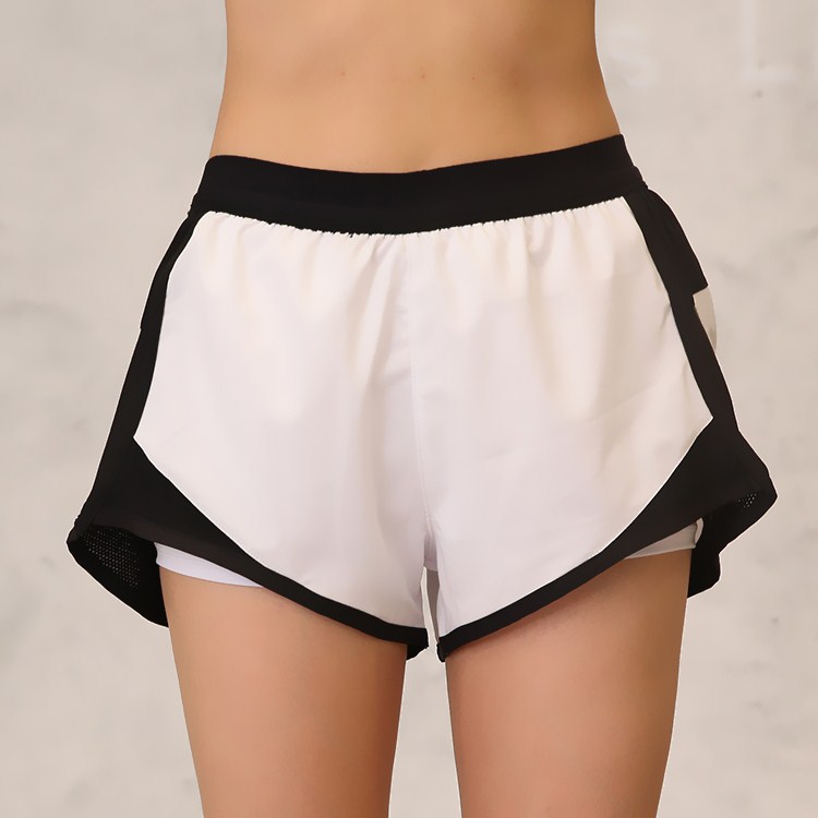 Yoga shorts fake two pieces of fitness pants