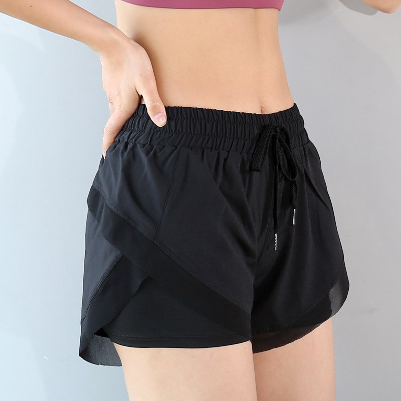 High waist yoga outdoor shorts gym training quick-drying pants