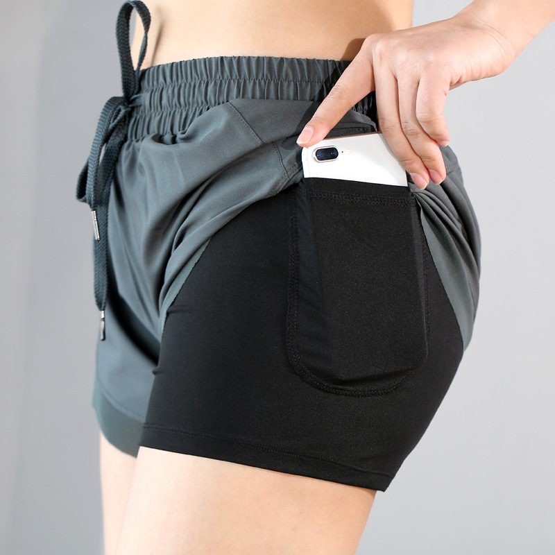 High waist yoga outdoor shorts gym training quick-drying pants