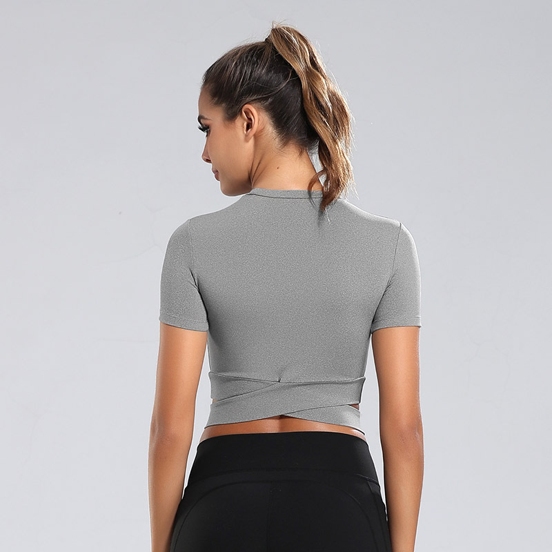 New ladies sports slim T-shirt quick-drying yoga clothes