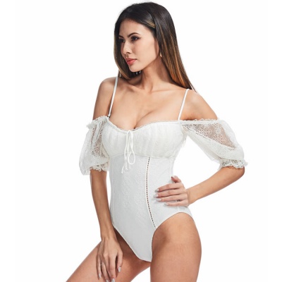 Women's One Piece  Plunging Lace Ruffle  Sexy one Piece Bathing Suit Beach Bikini