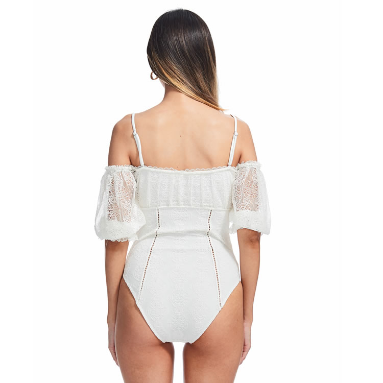 Women's One Piece  Plunging Lace Ruffle  Sexy one Piece Bathing Suit Beach Bikini